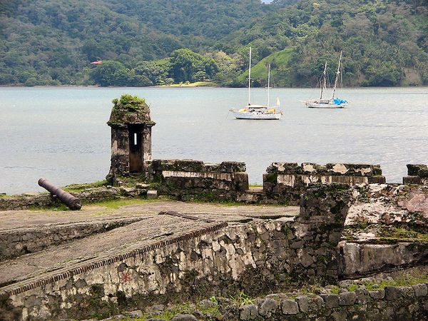 Ruins and Bay at Portobelo, Panama