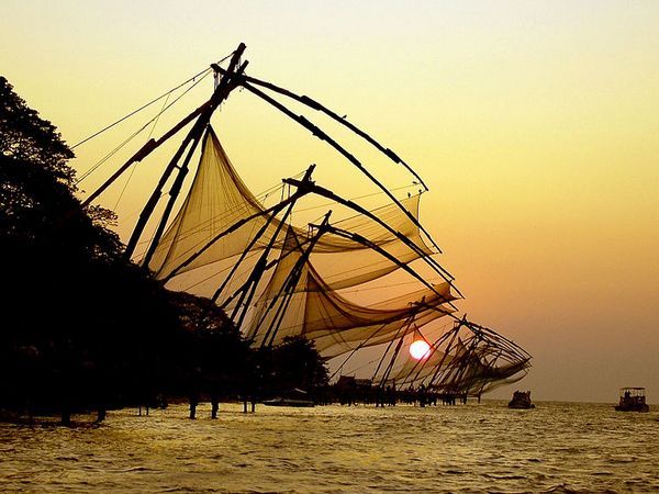 The Chinese fishing nets at Kochi, Kerala