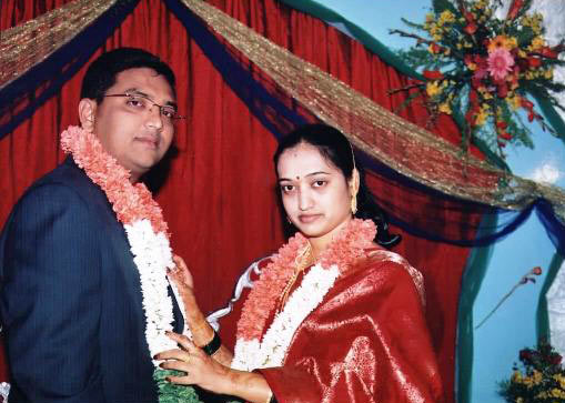 Chandrasekar Taaware with his wife Sumana