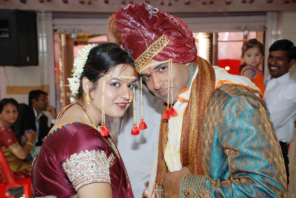 Vishal Muley with his wife Ashwini