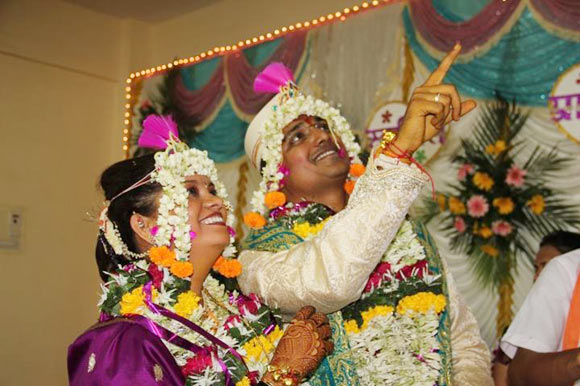 Swapnil B Patil with his wife Prajakta