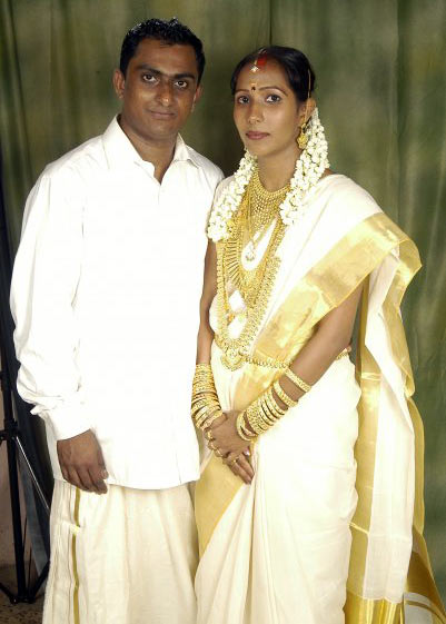 Sandeep Balakrishnan with his wife Sandhya Sandeep