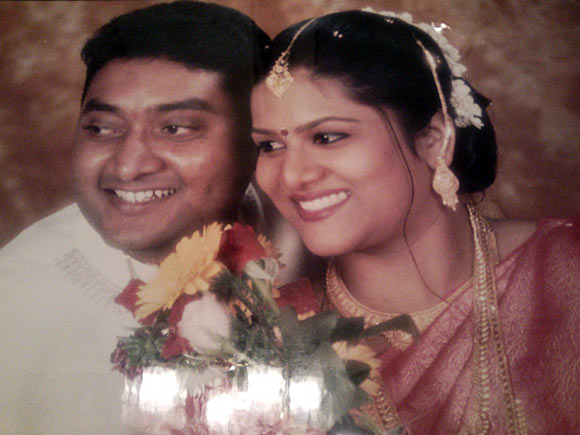 Naresh Kumar with his wife Menaka