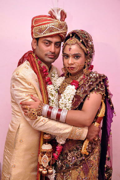 Lijomon P J with his wife Baljinder Kaur