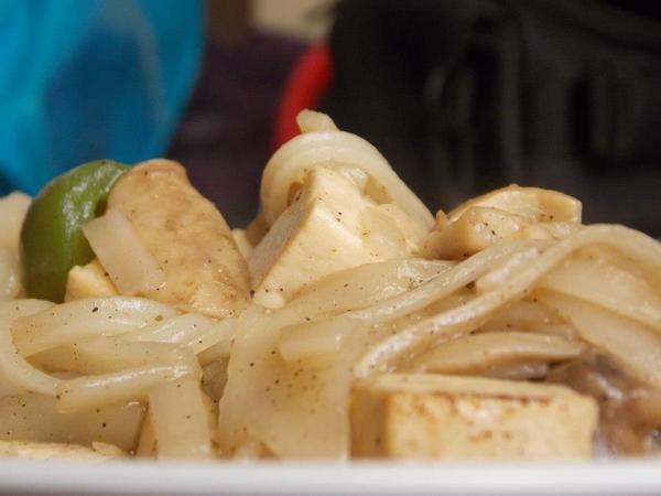 Tofu Mushroom Rice Noodles