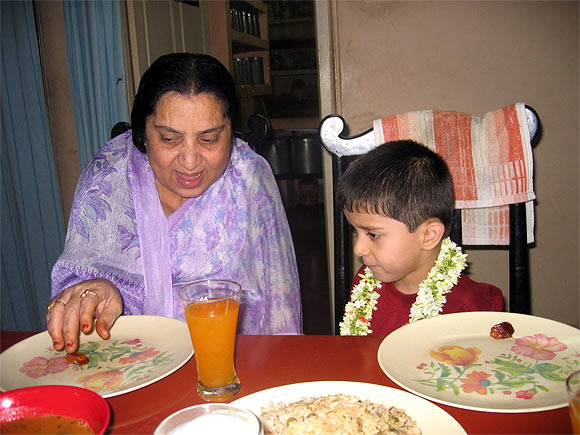 Mohammed Faizan with his grandmother