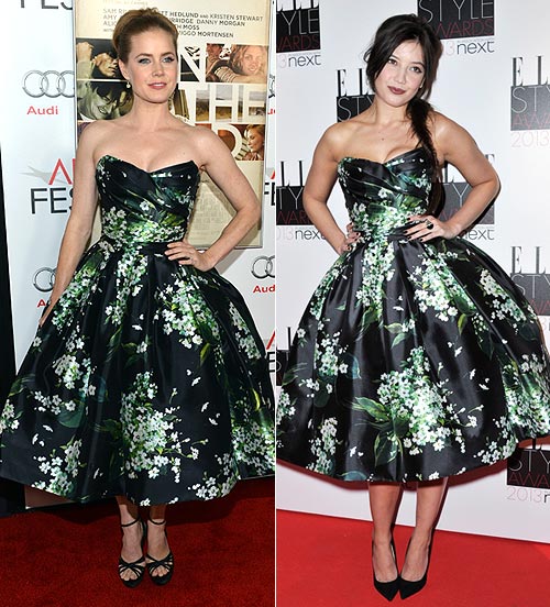 Amy Adams and (right) Daisy Lowe in Dolce & Gabbana