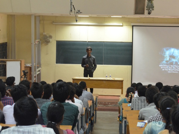 Balaji interacts with students