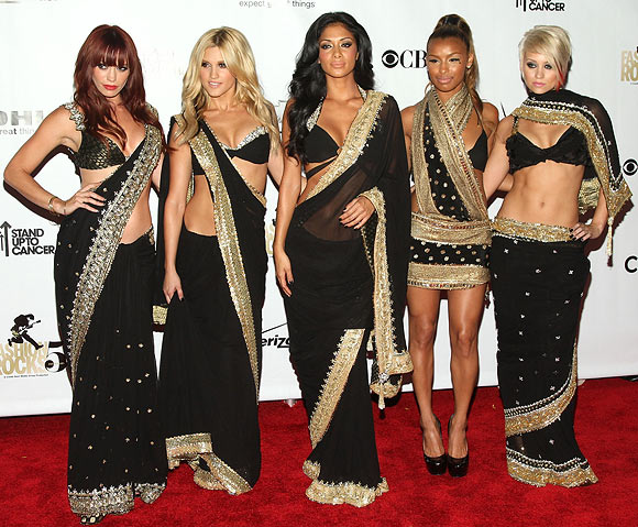 Singers Jessica Sutta, Ashley Roberts, Nicole Scherzinger, Melody Thornton and Kimberly Wyatt of The Pussycat Dolls