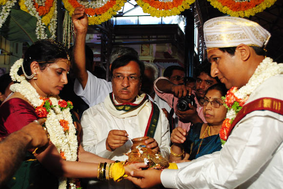 Gagan Shivram with his bride