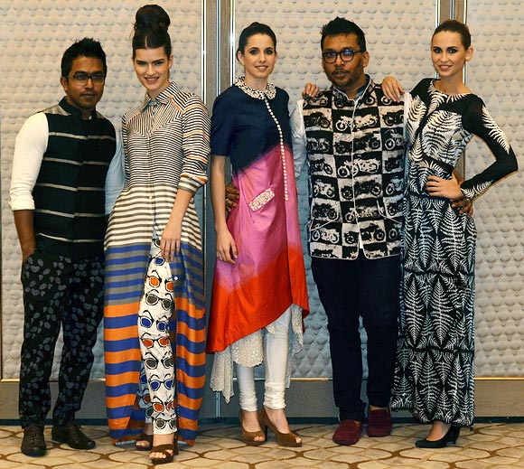 Vogue Fashion Fund 2013 semi-finalists Dev R Nil with creations from their latest collection