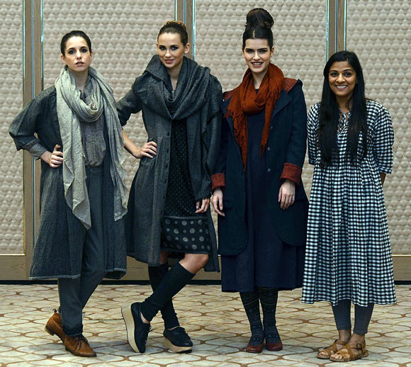 Vogue Fashion Fund 2013 semi-finalist Rina Singh with creations from her latest collection