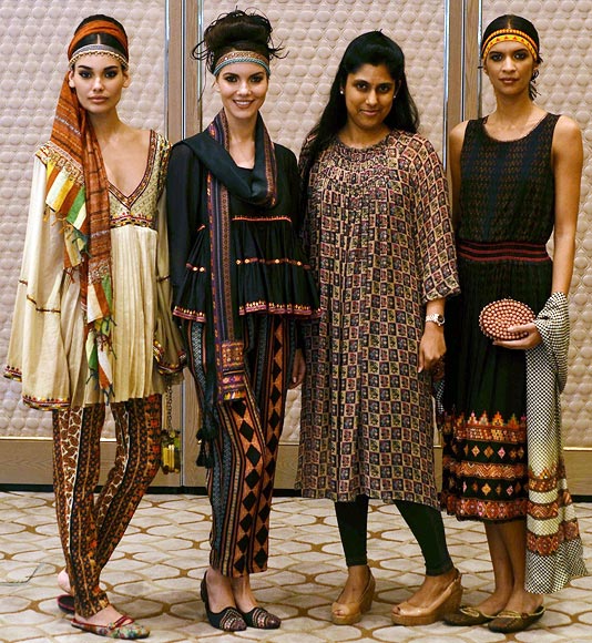Vogue Fashion Fund 2013 semi-finalist Tanvi Kedia with creations from her latest collection