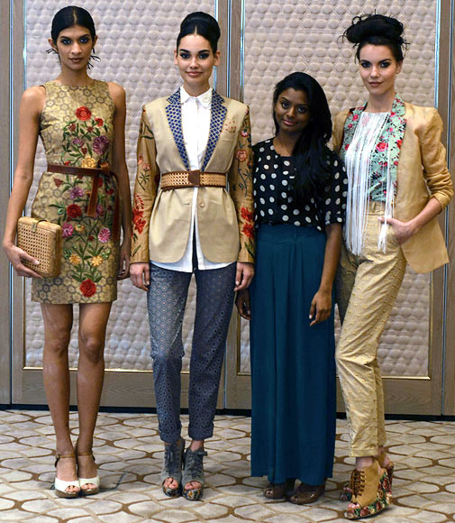 Vogue Fashion Fund 2013 semi-finalist Archana Rao with creations from her latest collection