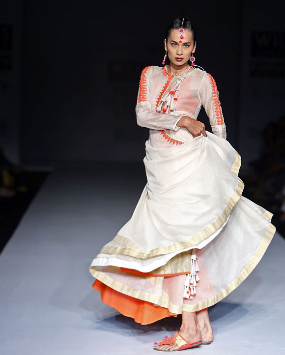 Assam inspired Vaishali Shadangule's Autumn/Winter collection, which was showcased collection at the Wills Lifestyle India Fashion Week Autumn/Winter 2013 March 17.