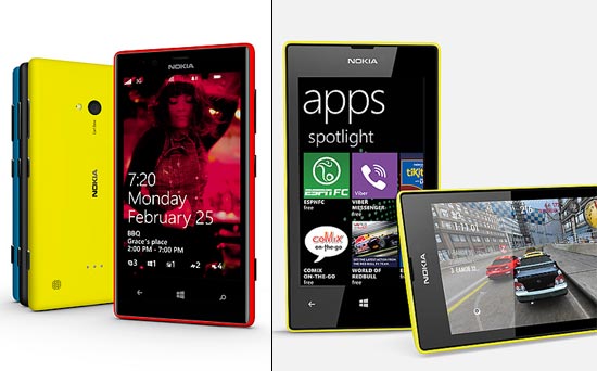 Collage of Nokia Lumia 720 and Nokia Lumia 520
