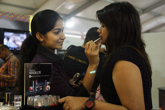 A scene at the beauty salon inside the business centre