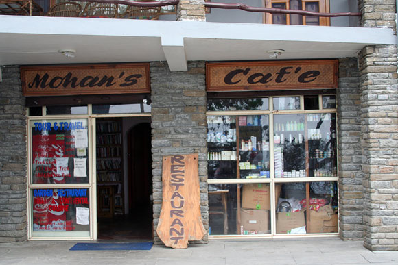 Mohan's Cafe -- send an email, buy your local groceries, and have a hot meal. All-in-one place!
