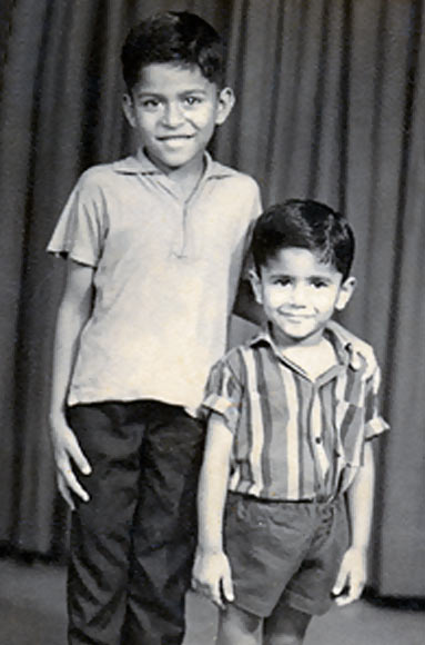 Narendra Kumar (L) and his brother Nandkishore in an undated photograph