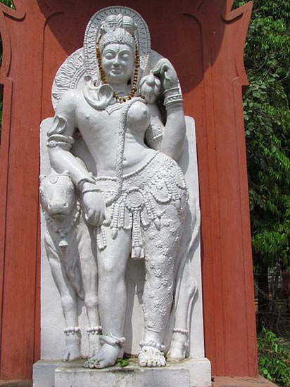 A statue inside the Sampurnanand Sanskrit University in Varanasi