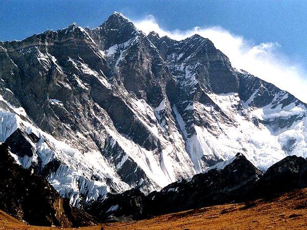 The south face of Lhotse,  fourth highest mountain on earth, as seen from peak Chukhung Ri