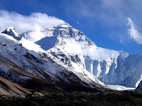 Mount Everest as seen from Base Camp