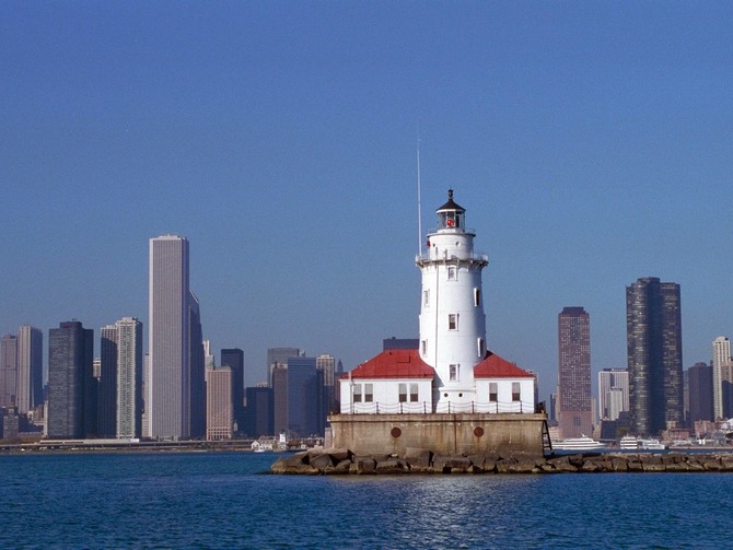 The Chicago Harbor Lighthouse, Chicago, USA