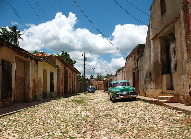 View of a street in Trinidad, Cuba