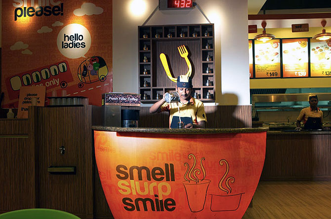 Inside UpSouth, a casual dining restaurant that has two outlets in Bangalore and one in Pune