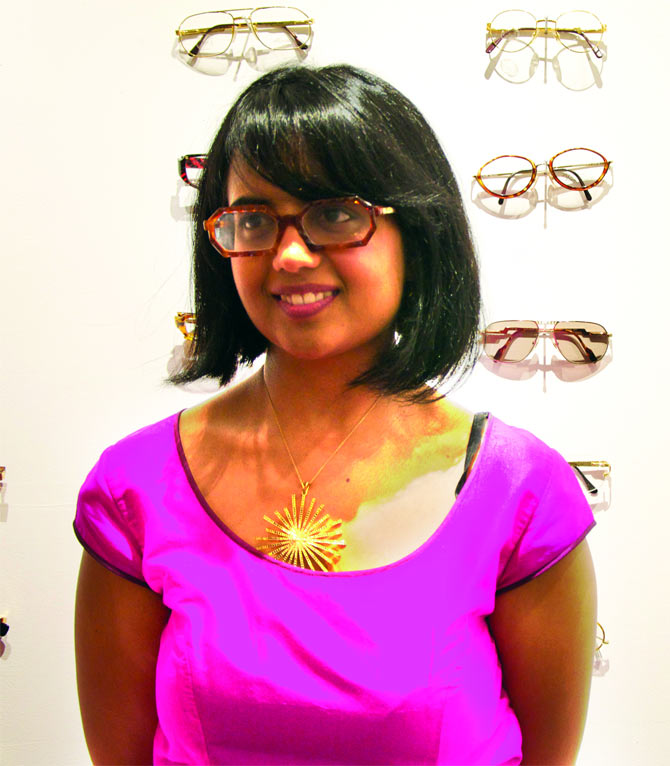 Kajal Sanghrajka presents her niche  eyewear line, Kajal London, along with a  photography exhibit in a Manhattan gallery.
