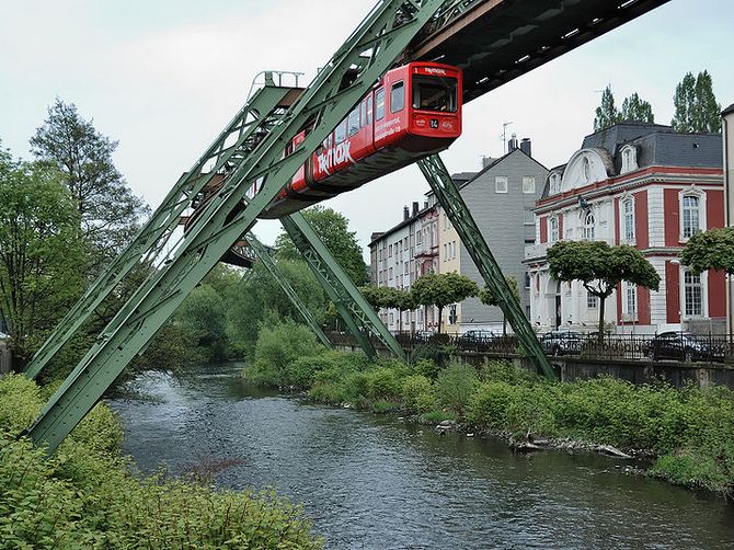 The Wuppertal Suspension Railway is the oldest railway of its kind.