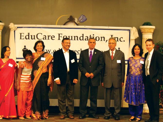Shweta Katti, second from left, at the EduCare event