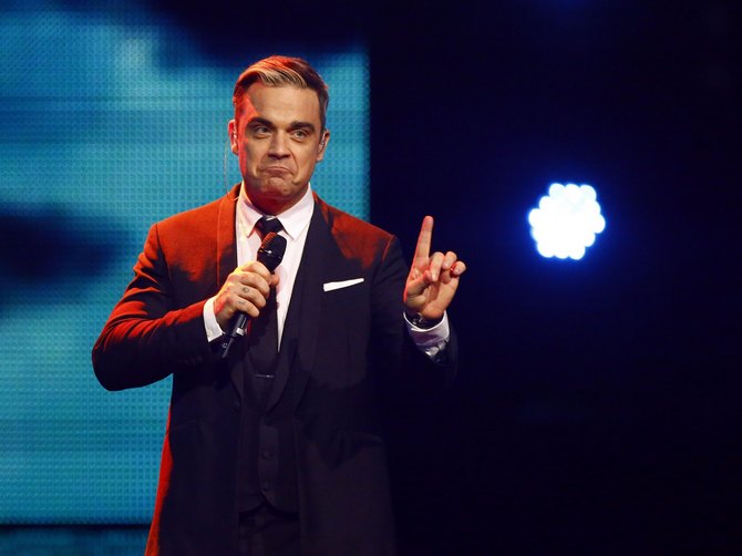 Robbie Williams performs during the Bambi 2013 media awards ceremony in Berlin