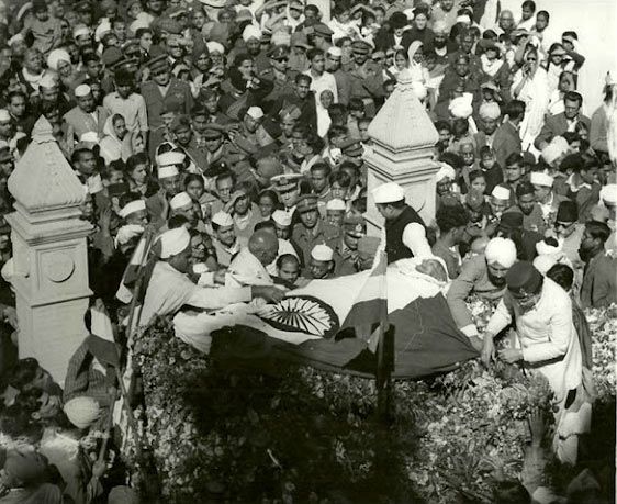 The funeral of Mahatma Gandhi