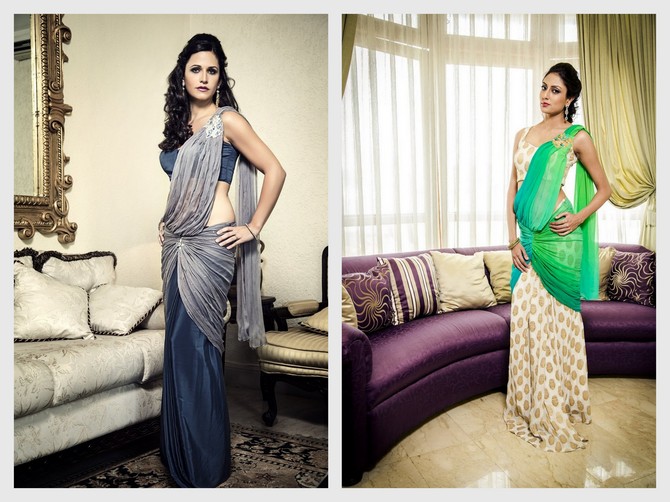 Give the traditional sari a pass and opt for this pre-draped version instead.