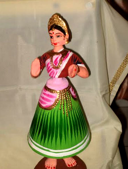 The dancer bommai is a prominent part of golu decorations in Southern India