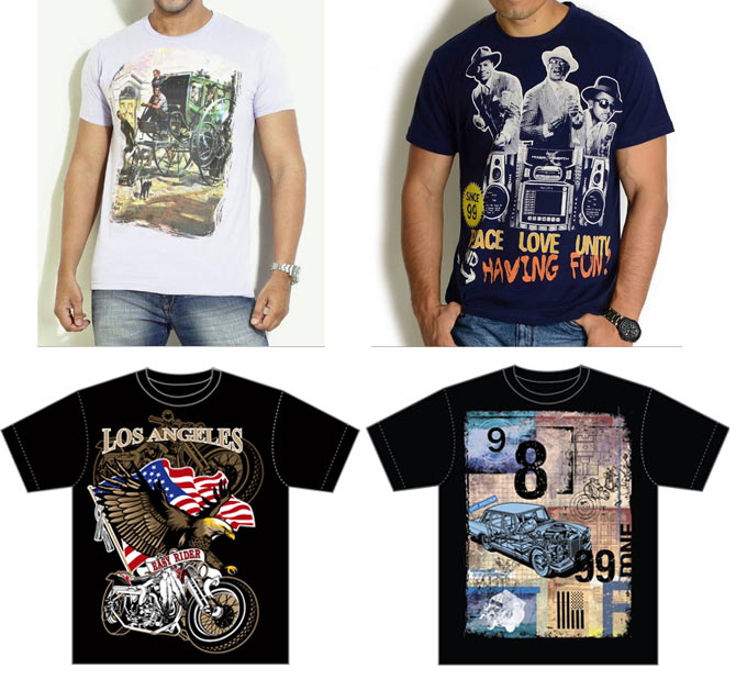 Tee shirts designed by Sanjay Ghosh for Globus
