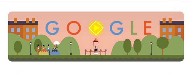 Google celebrates the  anniversary of the world's first successful parachute jump by Andre-Jacques Garnerin.