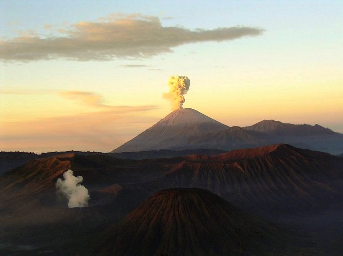 The Mount Bromo volcano on the island Java of Indonesia