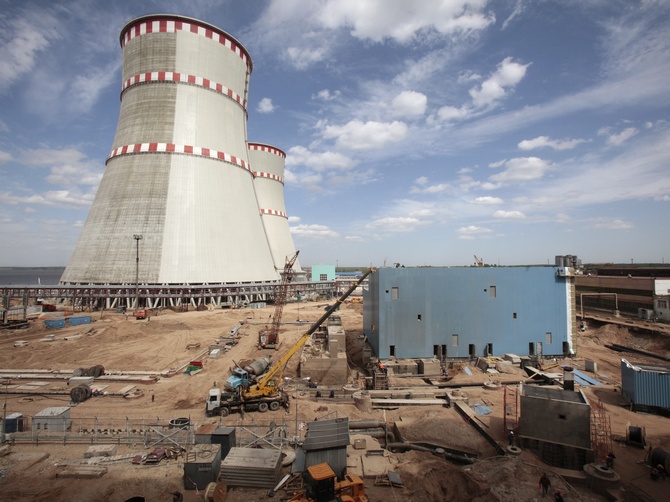 A file picture of the construction at the Kalininskaya nuclear power plant, about 285 km (175 miles) northwest of Moscow.