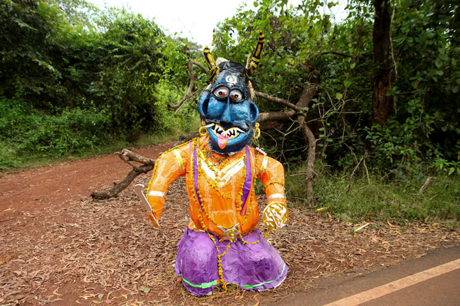 An effigy of Narkasura