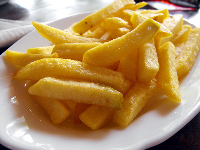 Foods high in salt like french fries are absolutely bad for your heart.