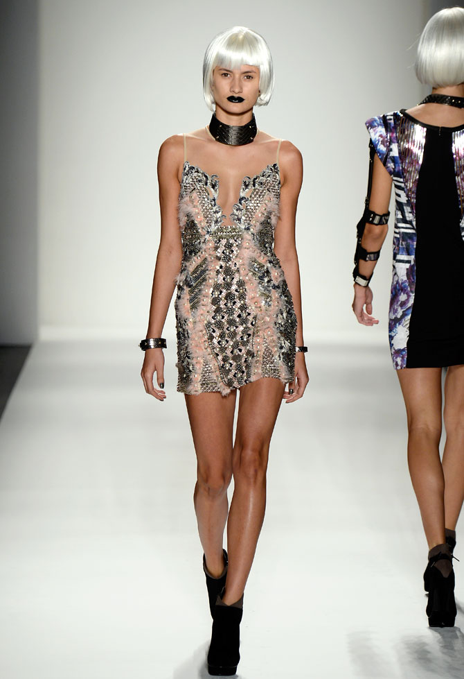Paris Hilton glams Falguni & Shane's show at NY Fashion Week
