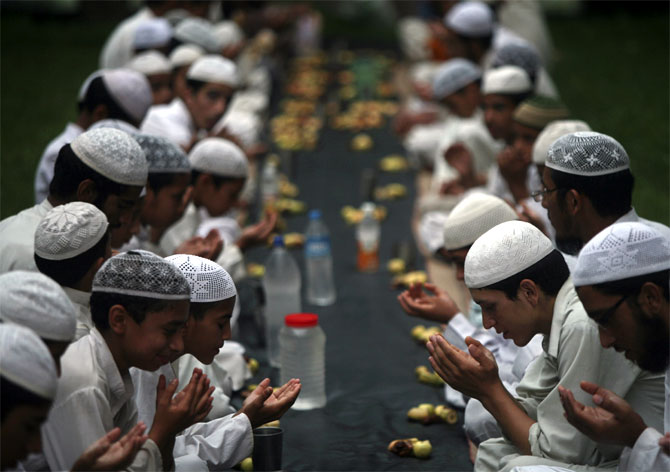 Every religion has a food prayer. If you don't believe in praying, observe a moment's silence.