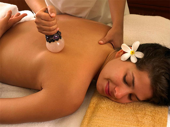 Crystal Therapy at the spa facility in ITC Grand Central, Mumbai