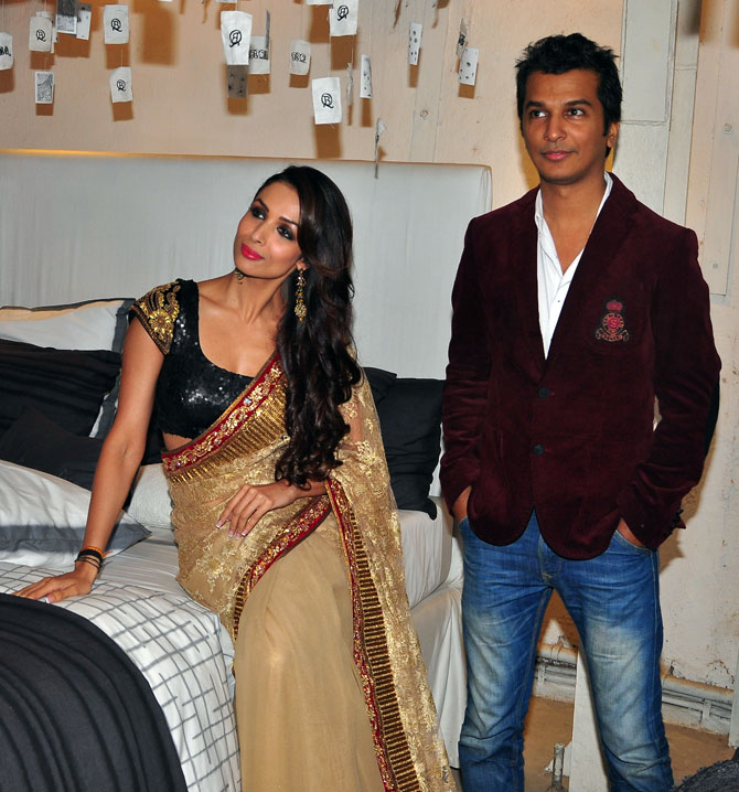 Malaika Arora Khan along with designer Vikram Phadnis