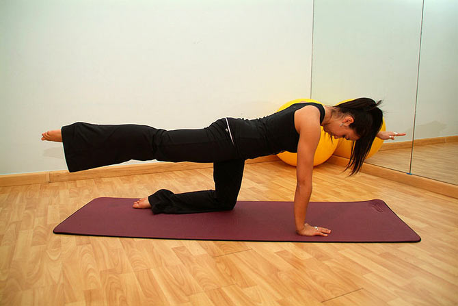 Pilates exercises help have a strong core.