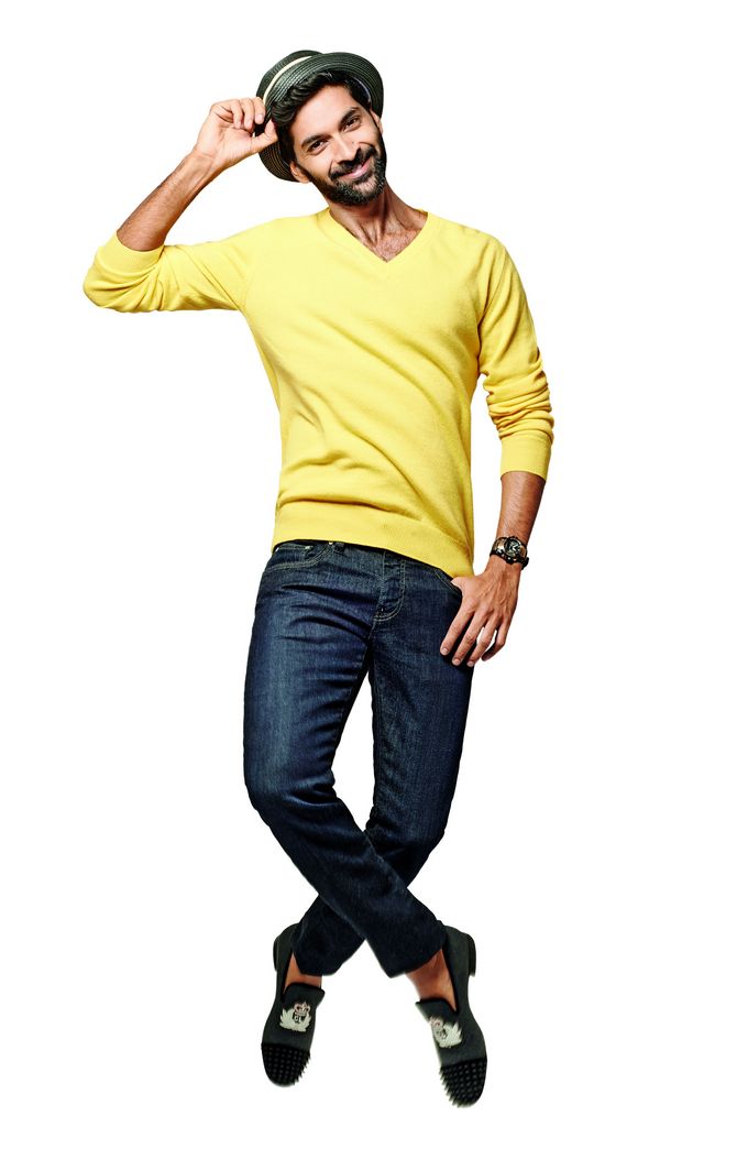 Start with a simple v-neck jumper if you're uncomfortable wearing yellow.