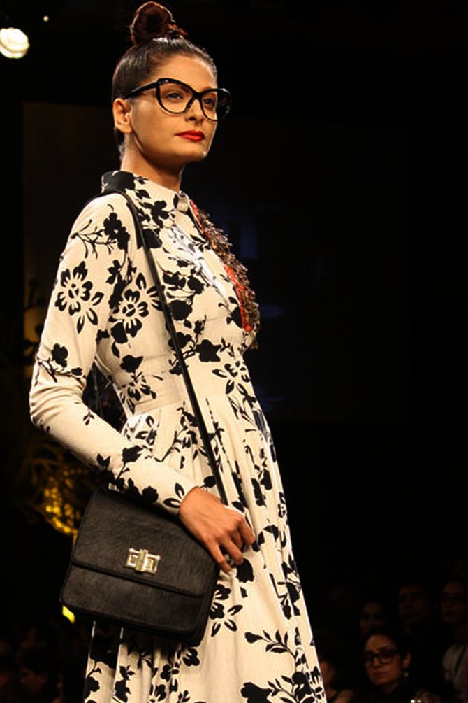 A Sabyasachi creation, part of the Save the Tiger campaign, shown at Lakme Fashion Week in March 2011