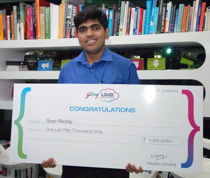 Gopi Reddy is one of the eight winners of Godrej LOUD this year